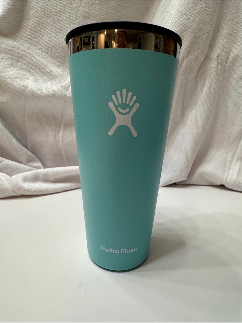 Hydro Flask Light Teal Powder-Coated Stainless Tumbler